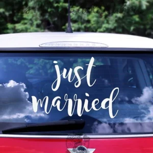 Vinilo para coche “Just Married”
