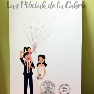 Árbol de Huellas con Dibujos Novios