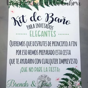 Cartel kit de baño “Elegantes”