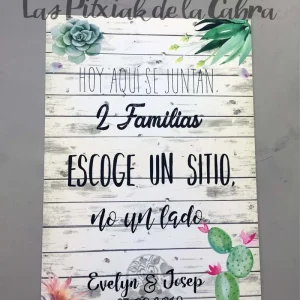 Cartel “Aquí se Juntan 2 Familias”