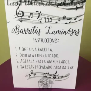 Cartel Pentagrama barritas Luminosas