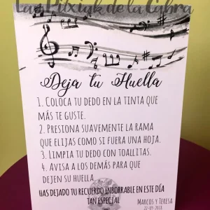 Cartel Pentagrama Libro de Huellas