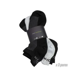 Medias taloneras ciclismo, running pack x3