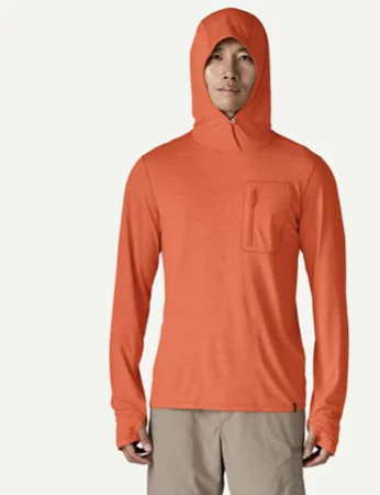 Patagonia Capilene Cool Sun Hoody Men Orange - Imagen 6