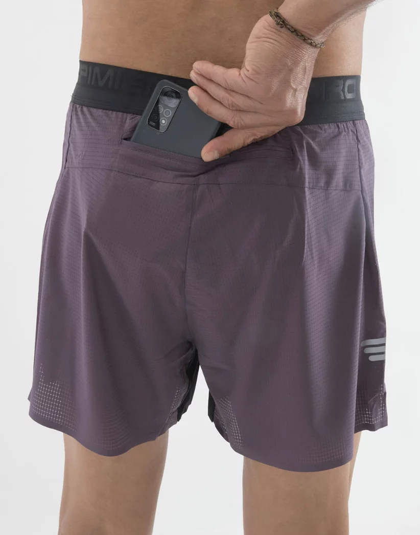 Pimiento Negro Pantalón Running Hombre Vino - Imagen 5