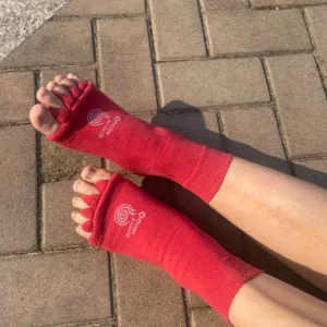 ZenD2 calcetines separadores de dedos relax y ayuda juanete color rojo