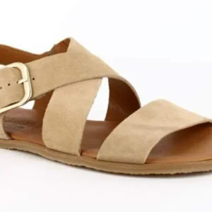 Vivant Sandalias Barefoot Mujer en Serraje Camello | Modelo Terra 9100 (ultimas tallas SS25)