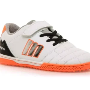Mustang Free – Botas de Fútbol Barefoot con Multitacos para Césped modelo 49323 blanco/naranja