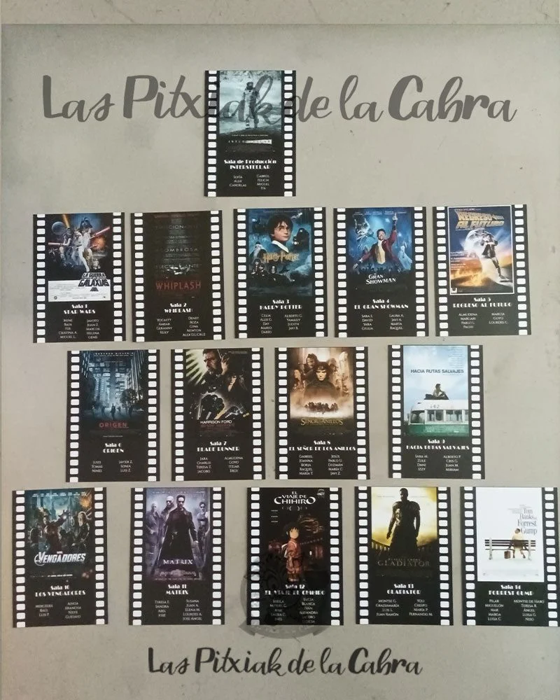 Seating de Cine bodas temáticas