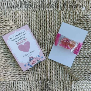 Tarjeta de agradecimiento Corazón rosa