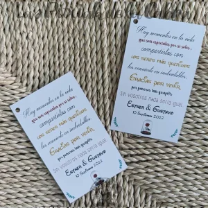Tarjetas Agradecimiento Bella y Bestia