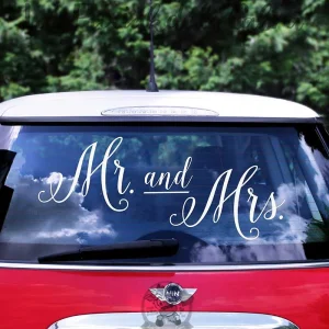 Vinilo para coche “Mr and Mrs”