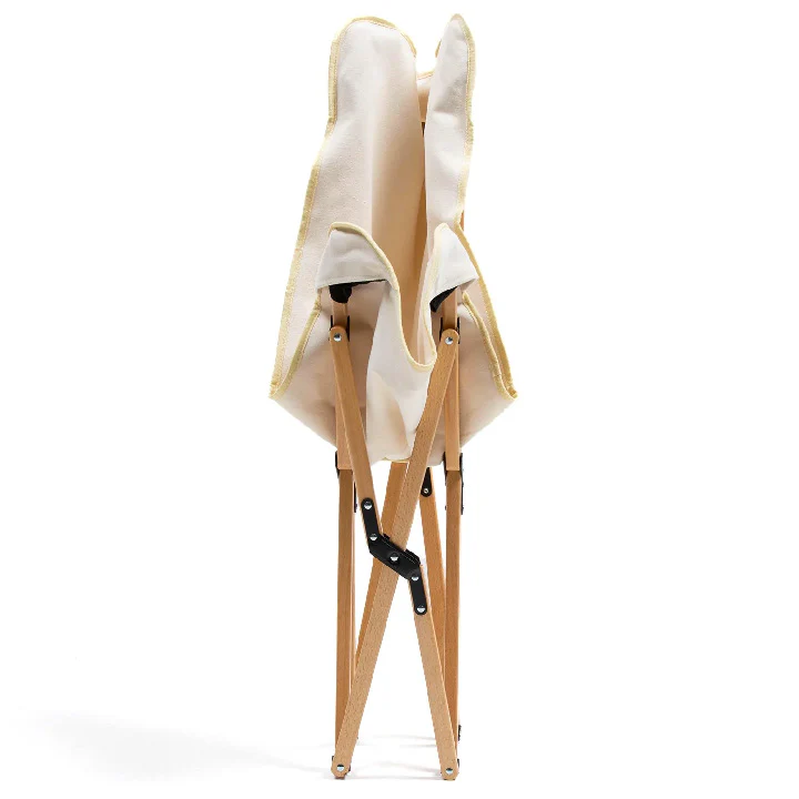 Silla Plegable Para Camping Natural de Madera Beige - Imagen 5