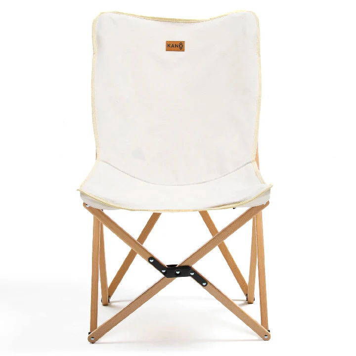 Silla Plegable Para Camping Natural de Madera Beige - Imagen 2