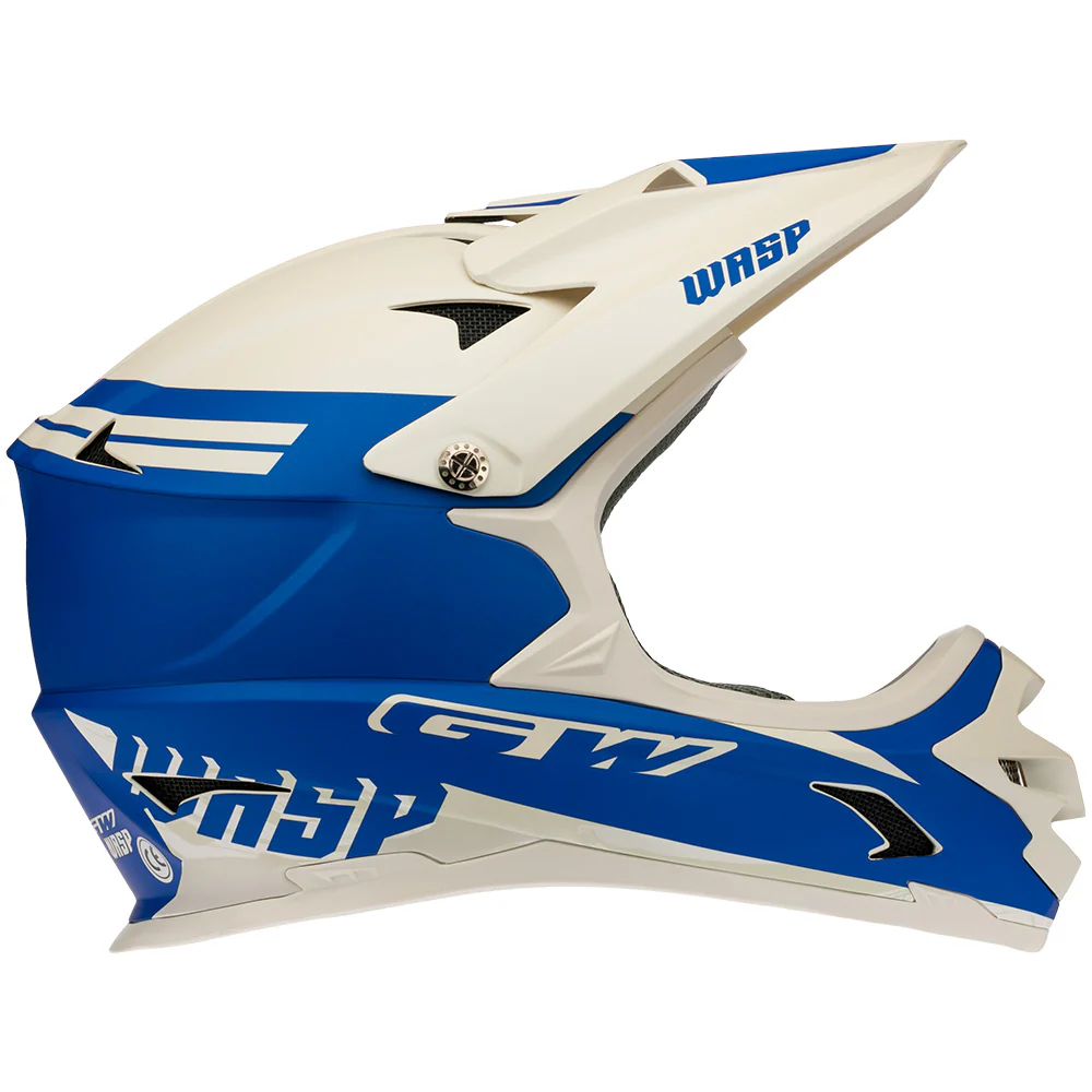 Casco Wasp Azul Petróleo-Blanco - Imagen 4