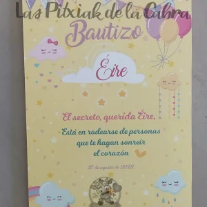 Cartel Bienvenida Bautizo Eire