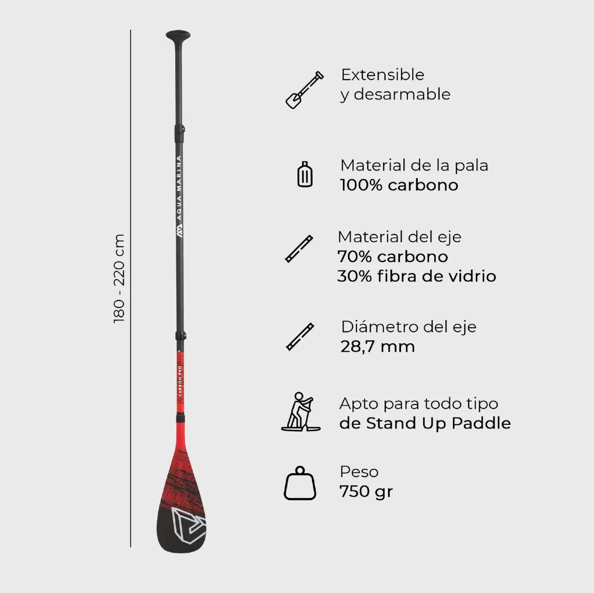 Remo SUP Stand Up Paddle Carbon PRO - Imagen 4