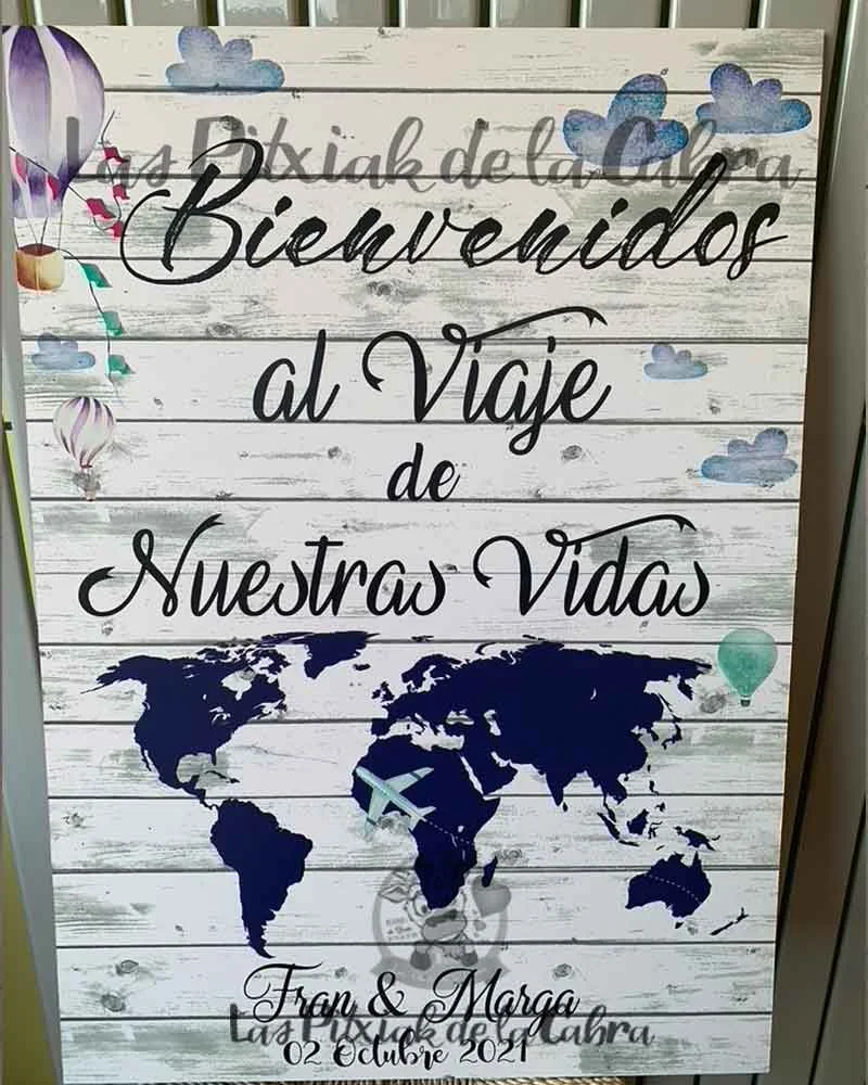 Cartel Bienvenida Fran&Marga