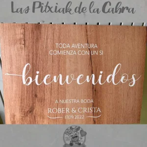 Cartel Bienvenida Rober&Crista Horizontal