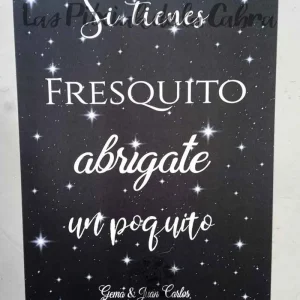 Cartel Abrigate Gema&Juan Carlos