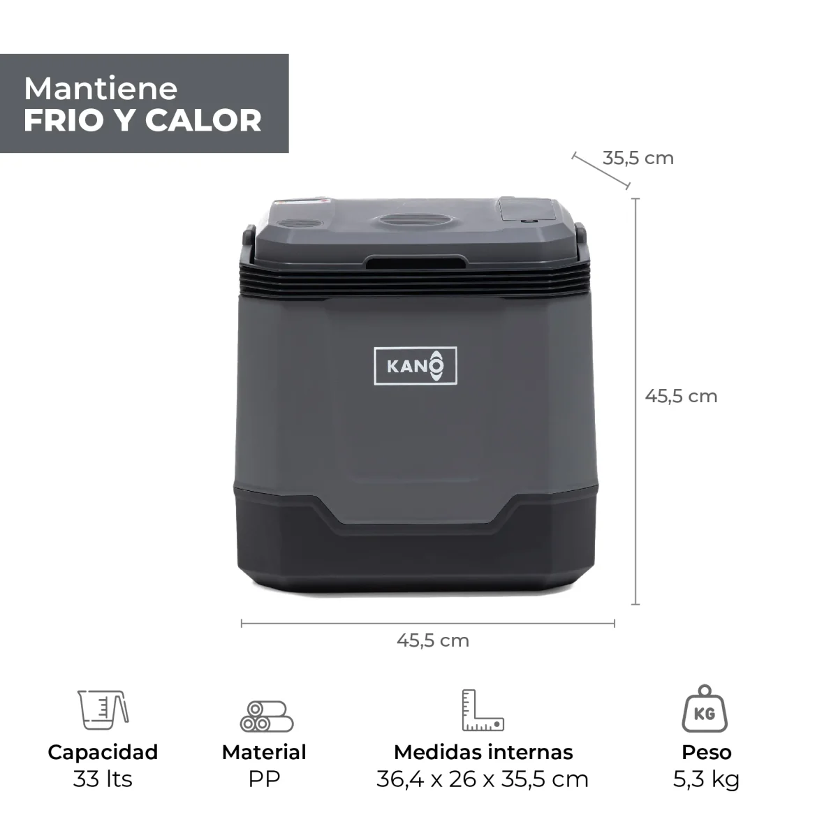 Cooler Eléctrico Queulat Gris - Imagen 5