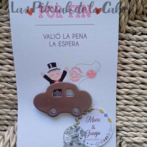 Imán Metálico Coche Novios