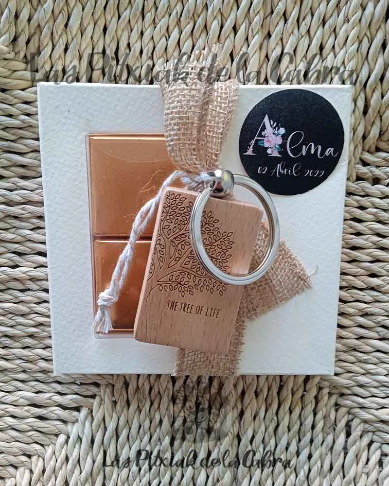 Llavero Madera Árbol Vida - Imagen 2
