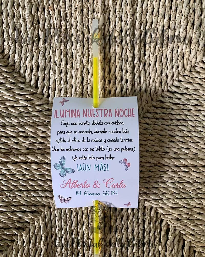 Barrita Luminosa Pulsera Mariposas