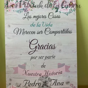 Cartel Bienvenidos Aniversario de boda