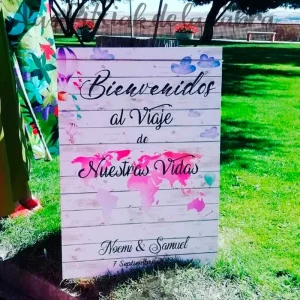 Cartel de bienvenida mapa Noemí