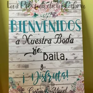 Bienvenidos a nuestra boda Turquesa