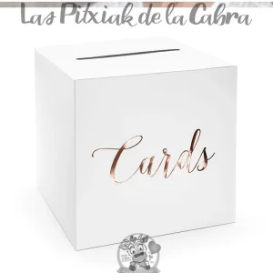 Caja para Sobres Cards Oro rosa