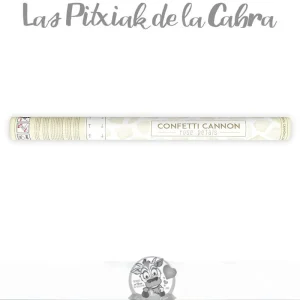 Cañón de Pétalos de color crema 60 cm.