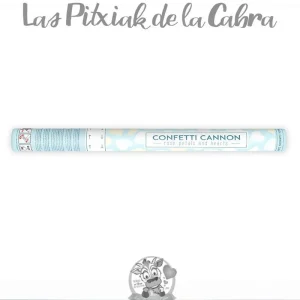 Cañón de Pétalos y Corazones en beige y blanco 60 cm.