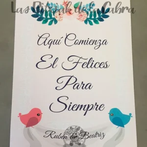 Bienvenidos boda Pajarillos