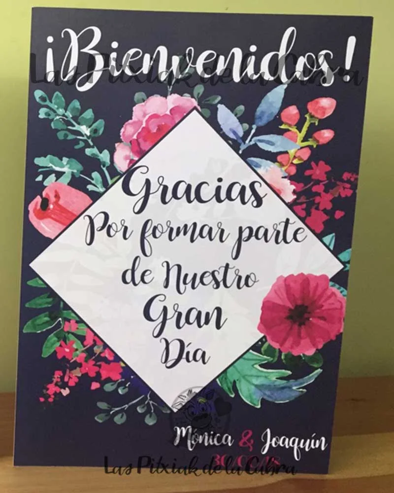 Cartel de boda Bienvenidos Mónica - Imagen 2