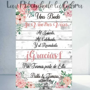 Bienvenidos boda tres veces