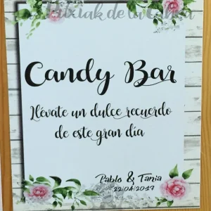 Candy Bar flores rosas