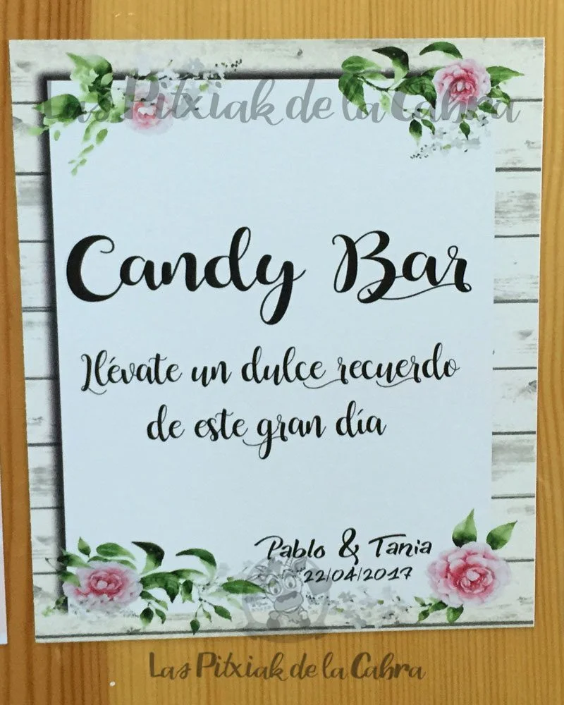 Candy Bar flores rosas