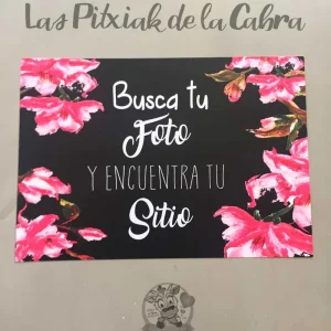 Cartel Busca tu sitio Fucsia