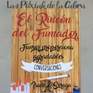 Cartel Fumador Madera