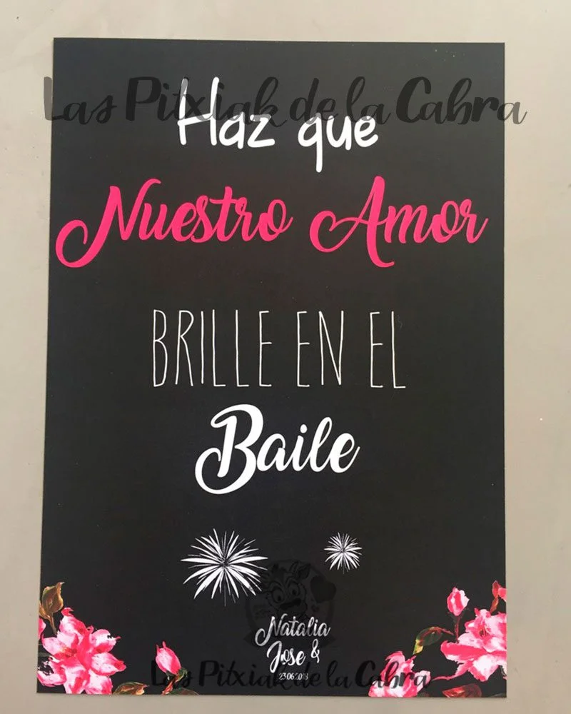 Cartel Bengalas Fucsia