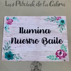 Cartel Horizontal ilumina nuestro baile turquesa