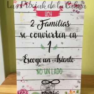 Cartel Bienvenidos Familias Iris