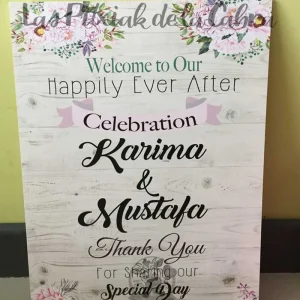 Cartel para boda Welcome Wedding