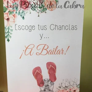Cartel Chanclas Flores