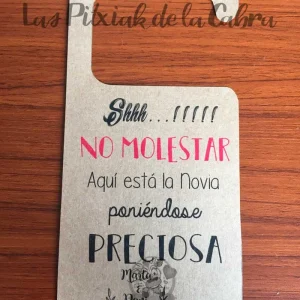 Cuelga puertas no molestar Papel Kraft