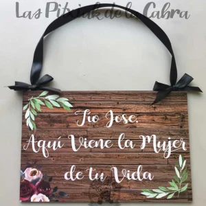 Cartel de boda lazo negro