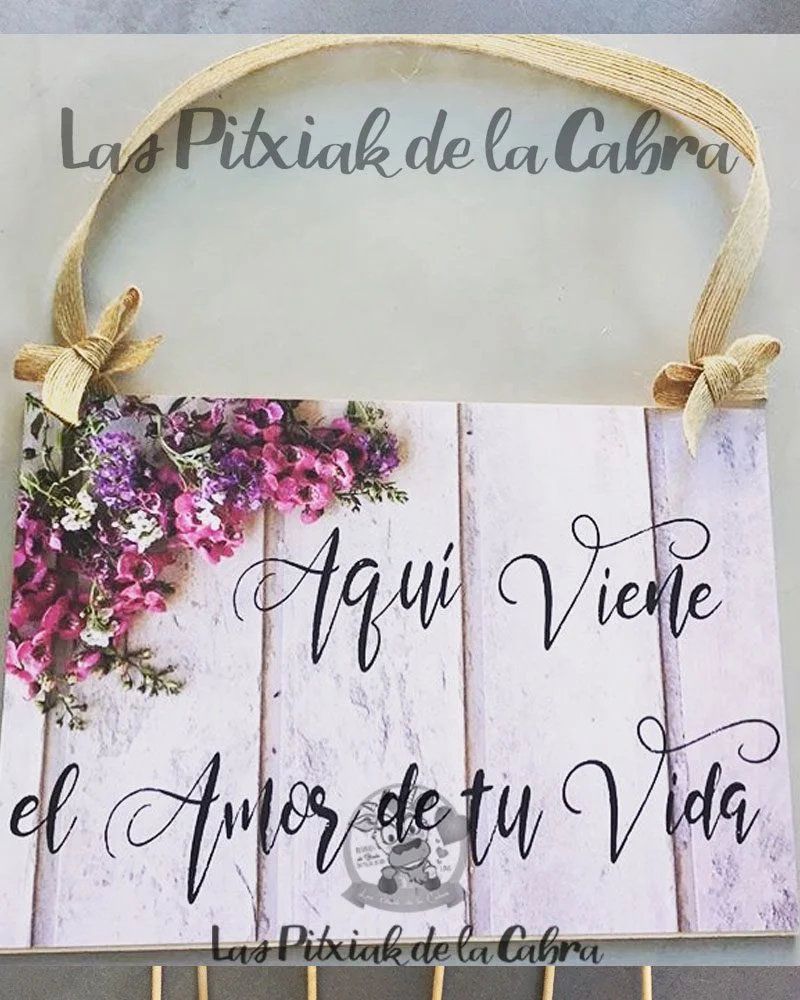 Aquí viene la novia flores frescas púrpura - Imagen 2