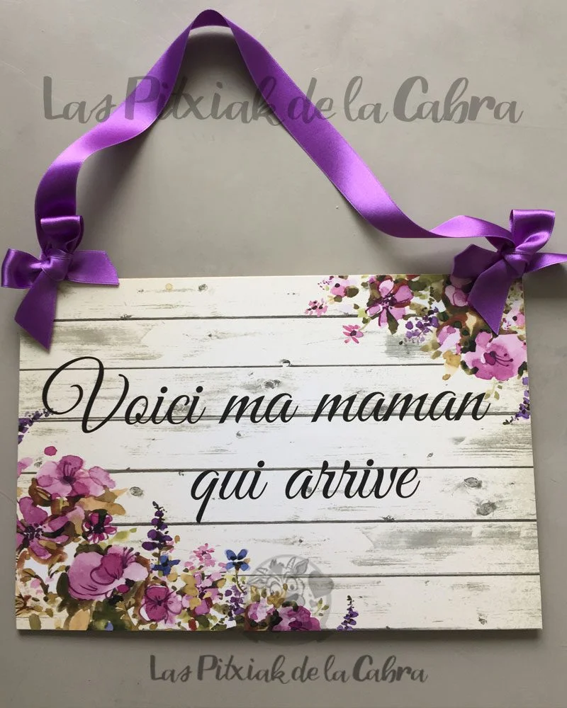 Cartel boda en francés